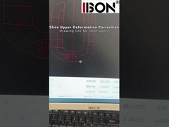 Рисунок идеальной линии и коррекция деформации для верхнего отверстия обуви