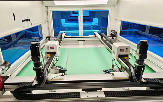 Двухголовочная цифровая машина для печати по коже с рабочей областью 1200 x 900 мм и компьютерным управлением для маркировки обуви